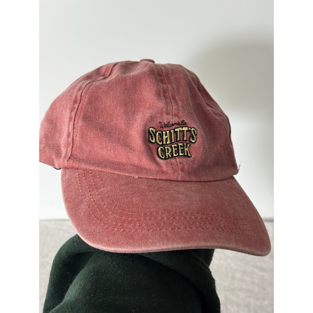 Schitt's Creek Baseball Cap‎ OS Rose Pink Washed Cotton Embroidered Logo Hat